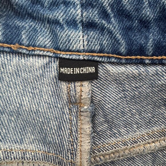 Blank NYC Baxter Ribcage Jeans Womens Blue 2 Tone Straight Leg Button Fly Sz 27 - Picture 6 of 11